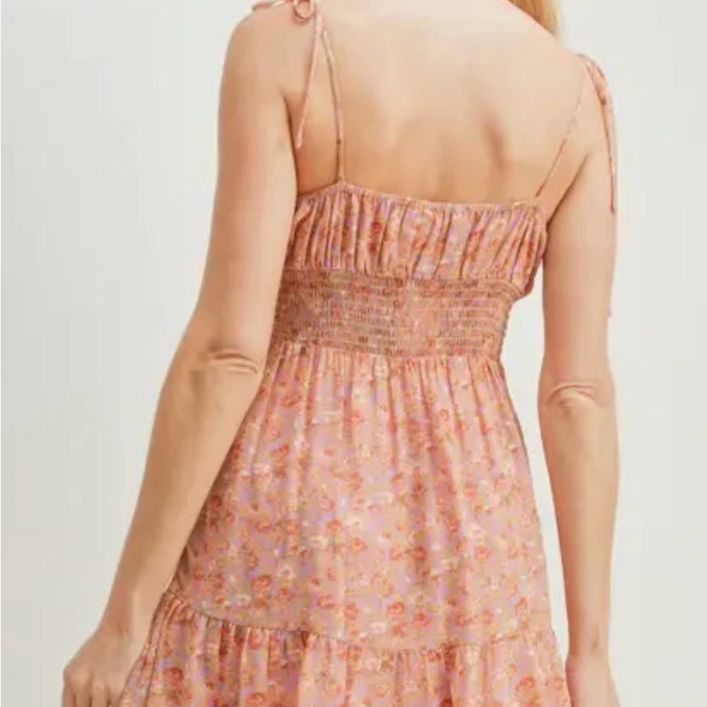 Lush Lavender Peach mini dress